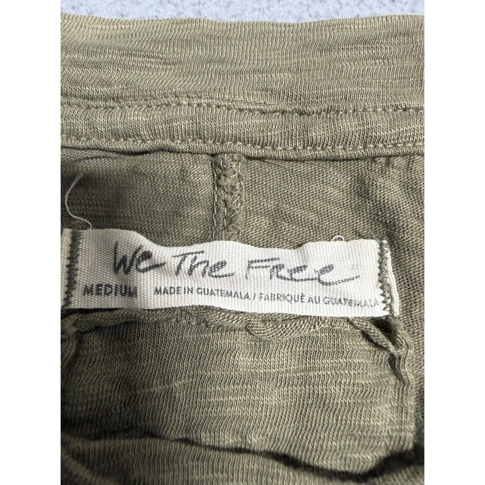 We The Free Shirt Womens Medium Green Long Sleeve Slub Thumbhole OB990140 - Picture 3 of 9